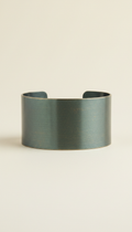 Slate Jade Brushed Metal Statement Cuff